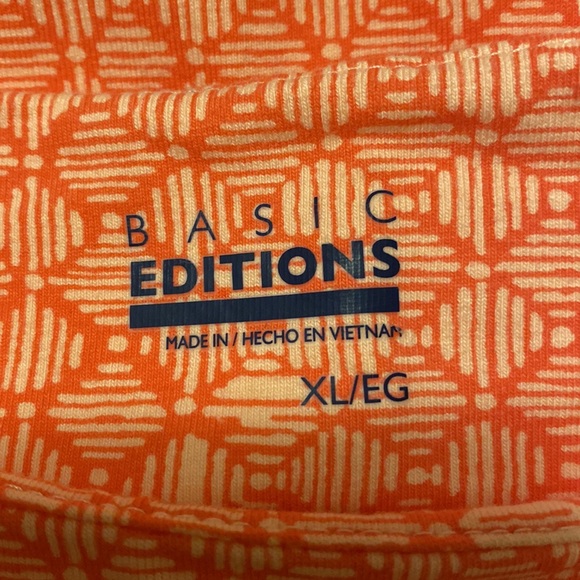 NWT Basic Editions Orange Stretchy Tank Top with built in Bra, size XL - Picture 5 of 5